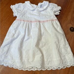 GAP White Dress with Pink Trim